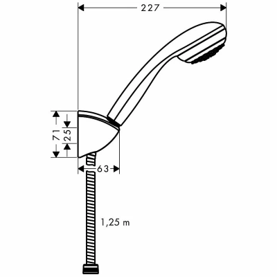Душевая гарнитура Hansgrohe Crometta Mono 27576000