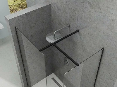 Душевое ограждение Ravak WALK-IN DOUBLE WALL 70x120 черный/Transparent