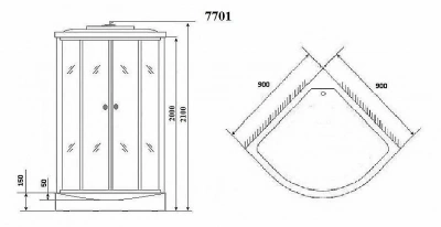 Душевая кабина Niagara Luxe NG-7701G 90x90