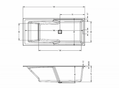 Акриловая ванна Riho Still Shower Led 180x80 B103003005 белая