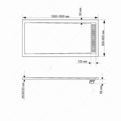 Душевой поддон RGW STM-W Stone Tray 14202910-01 90x100 белый