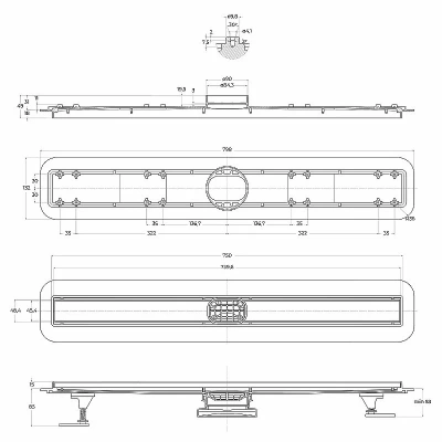 Душевой лоток BelBagno Luce BB-LD-LUCE-80-CR хром матовый