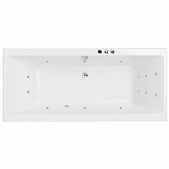Ванна акриловая EXCELLENT Pryzmat SMART WAEX.PRY18.SMART.CR 180x80 белая с гидромассажем