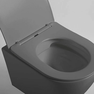 Унитаз Vincea Globo VT1-14SMA безободковый, с крышкой микролифт, антрацит матовый