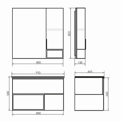 Тумба с раковиной Comforty Франкфурт 00-00006503 90 бетон светлый