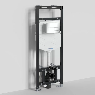 Инсталляция для унитаза WasserKraft Alme 15TLT.010.ME.CH04 с кнопкой хром