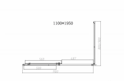 Душевой уголок Vincea SLIM-N VSR-4SN9011CLB 110x90 черный/прозрачный