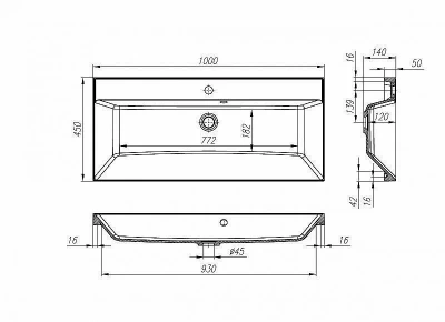 Тумба с раковиной BelBagno VITTORIA 2C SO 100 Pino