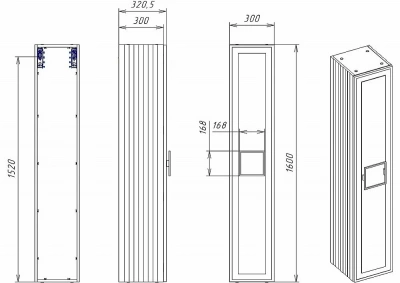 Пенал LA FENICE Cubo Bianco 30 белый/ручка белая