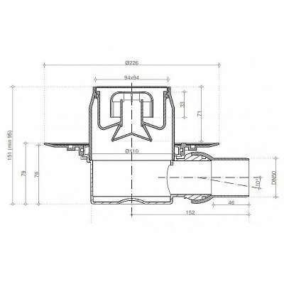 Душевой трап Pestan Confluo Standard 13000171 золото