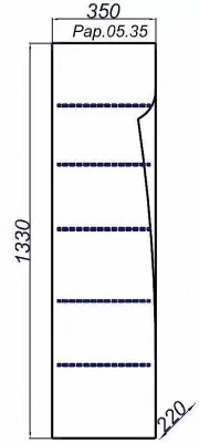 Пенал подвесной Clarberg Papyrus 35