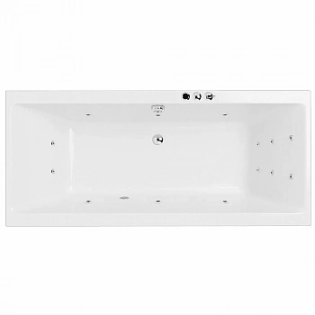 Ванна акриловая EXCELLENT Pryzmat Slim SMART WAEX.PRY16S.SMART.CR 160x75 белая с гидромассажем
