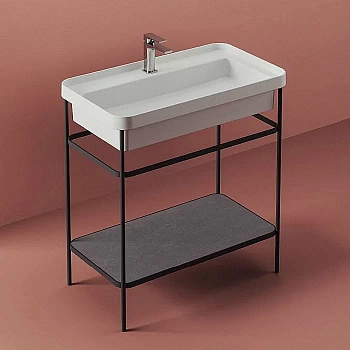 Консоль с раковиной Artceram FUORI SCALA ACA056/TFL03401/TFA 60.5 черная