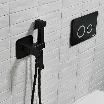 Гигиенический душ WasserKRAFT Nuthe 9138 черный матовый