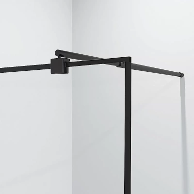 Душевое ограждение Nova NG-687-11BLACK, 110x195, прозрачное стекло
