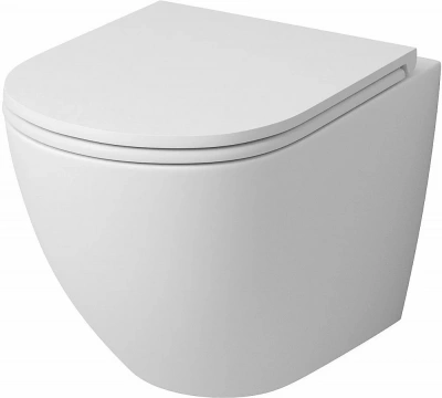 Унитаз подвесной GROSSMAN Color GR-4455MS безободковый, с крышкой микролифт, белый матовый