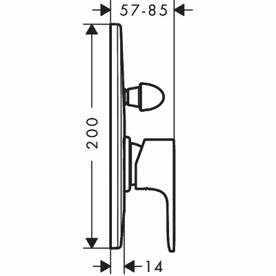 Смеситель для ванны Hansgrohe Rebris S 72449000 хром