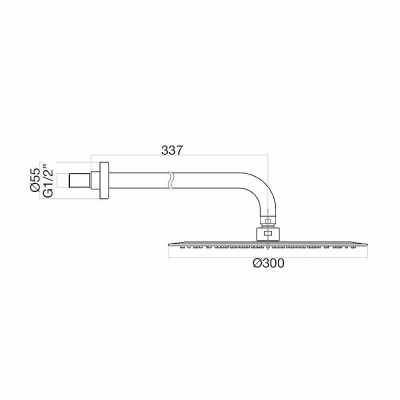 Верхний душ Webert SHOWER SET AC0841015 хром