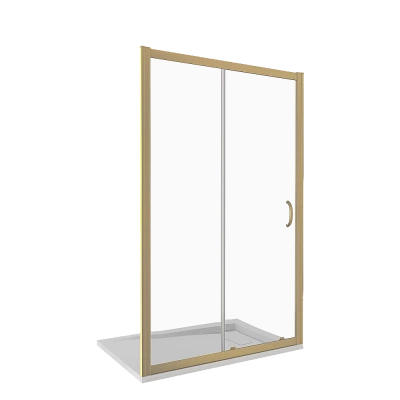 Душевая дверь Good Door JAZZ WTW-120-C-G стекло прозрачное/профиль золото