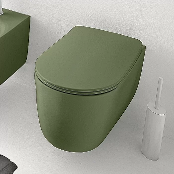Унитаз подвесной Kerasan Nolita 5314 Verde, безободковый
