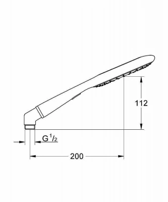 Душевая лейка Grohe Rainshower Icon 27446000 хром/желтый
