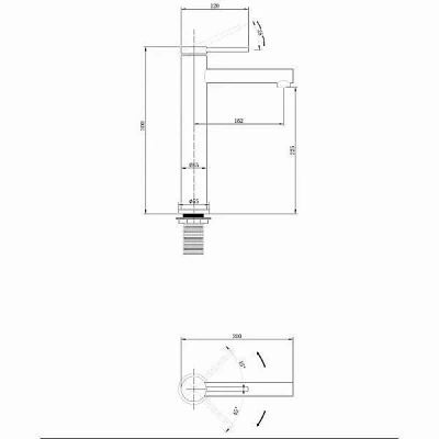 Смеситель для раковины ABBER Emotion AF8811G золото матовое