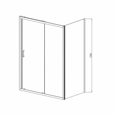 Душевой уголок Vincea ALPHA VSR-3AL 100x90 хром/прозрачное