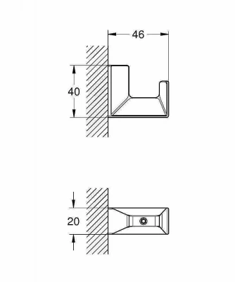 Крючок Grohe Selection Cube 40782000
