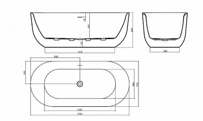 Ванна акриловая BelBagno BB706 170х77