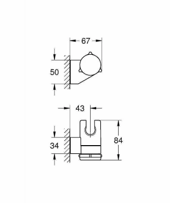 Держатель ручного душа Grohe Tempesta Classic 27595000 хром