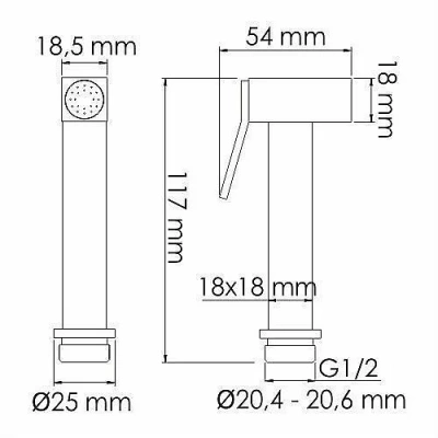 Гигиенический душ WasserKRAFT A216
