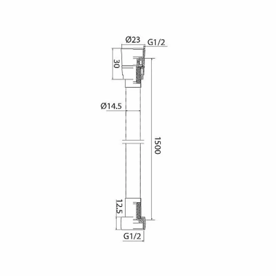 Душевой шланг Iddis Optima Home 04P15BCi19 1.5 хром