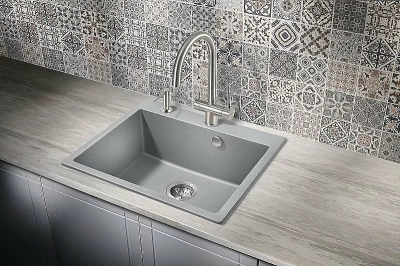 Мойка кухонная Milacio Murcia 60 Cuarzo MC.77013 серый металлик