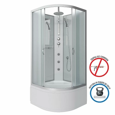 Душевая кабина Niagara Classic NG-2307-14BKTG 80х80 с гидромассажем