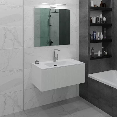 Тумба с раковиной LA FENICE TERRA Bianca 80 белая