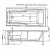 Акриловая ванна Aquanet Taurus 170x75 к/с87 Акриловая ванна Aquanet Taurus 170x75 к/с87