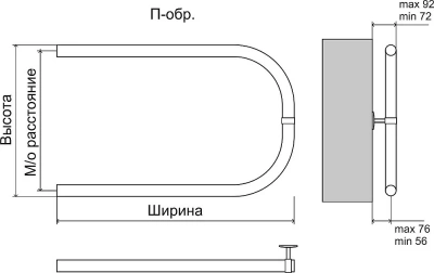 Полотенцесушитель водяной Terminus П-обр БШ 320х600