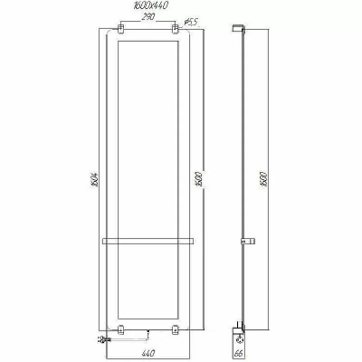 Полотенцесушитель Allen Brau Infinity 160х44 8.21005.GL