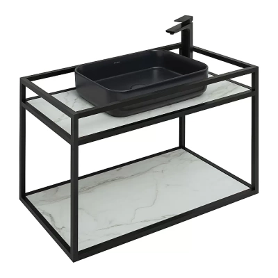 Консоль с раковиной Allen Brau Liberty 90 1.33003.BB черная