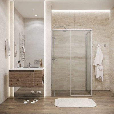 Душевой уголок Grossman Galaxy 120.K33.01.1380.10.02 130x80 профиль хром/стекло шиншилла