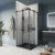 Душевой уголок BelBagno MARINO-A-2-100-C-NERO профиль черный матовый/стекло прозрачное Душевой уголок BelBagno MARINO-A-2-100-C-NERO профиль черный матовый/стекло прозрачное