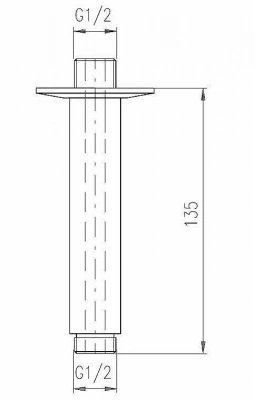 Держатель верхнего душа Rav-Slezak MD0372Z золото