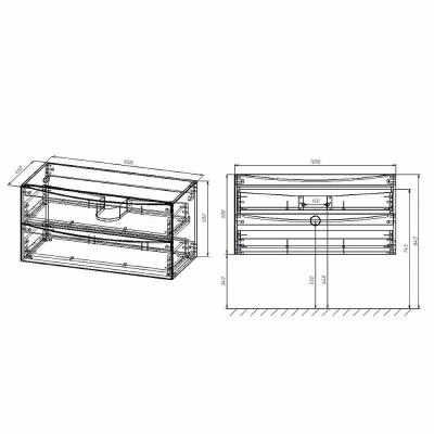 Тумба с раковиной Vincea Mia 1000 V.Oak