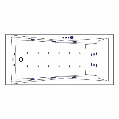 Ванна акриловая EXCELLENT Palace ULTRA WAEX.PAL17.ULTRA.BR 170x75 белая с гидромассажем