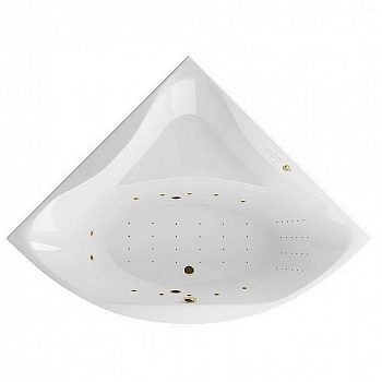 Ванна акриловая Excellent Glamour NANO WAEX.GLA15.NANO.GL 150x150 белая с гидромассажем