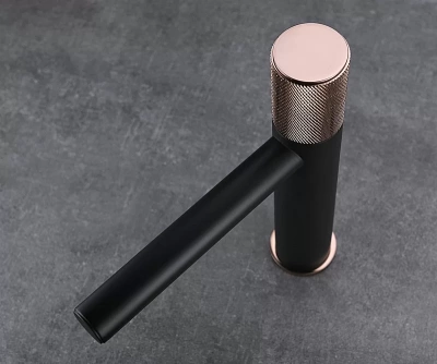 Смеситель для раковины Bronze de Luxe Avantgarde 2030MH черный/розовое золото
