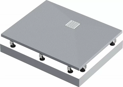 Душевой поддон литьевой Good Door Essentia 2 100x80 серый