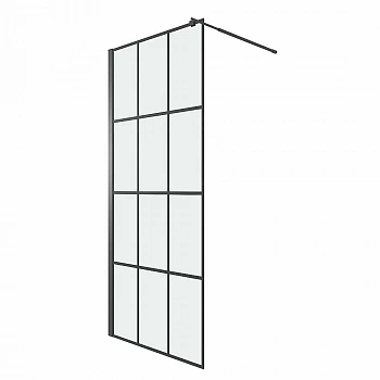 Душевая перегородка Niagara Eco 80 NG-552-80BLACK профиль черный/стекло клетка