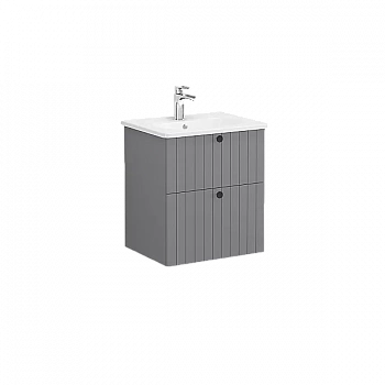 Тумба с раковиной VitrA Root Groove 69417 60 матовый серый