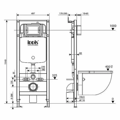 Инсталляция для унитаза IDDIS Profix PRO0000i32